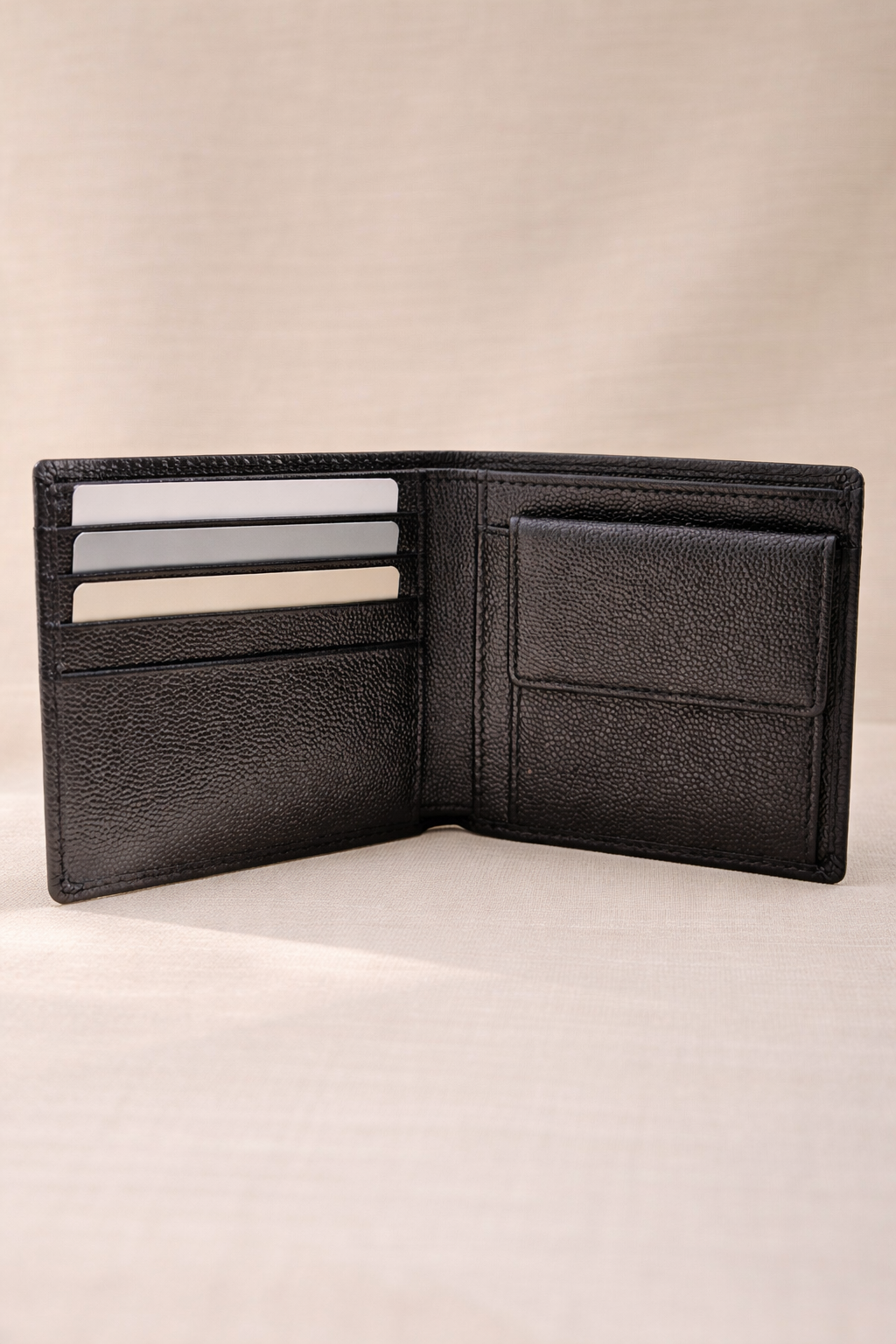 Beluga Black Men's Horizontal Leather Wallet
