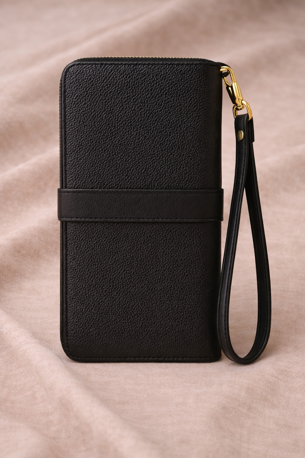 Ginza Milano Black Zipper Women's Leather Wallet