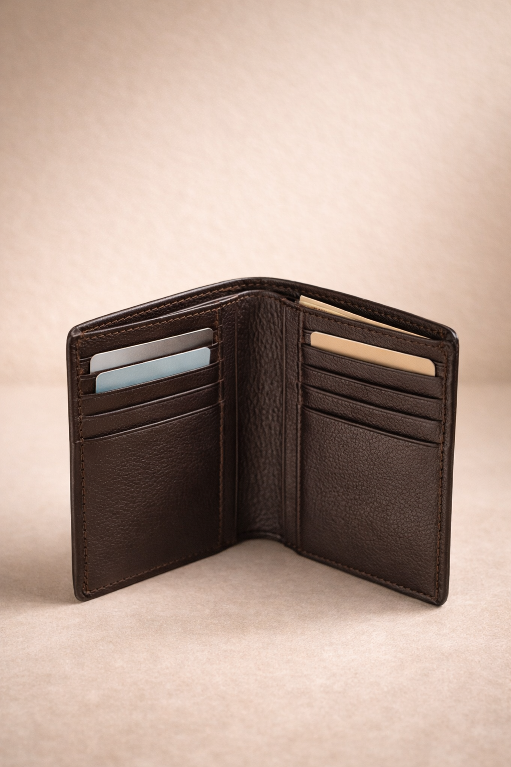 Polaris Milano Brown Men's Vertical Leather Wallet