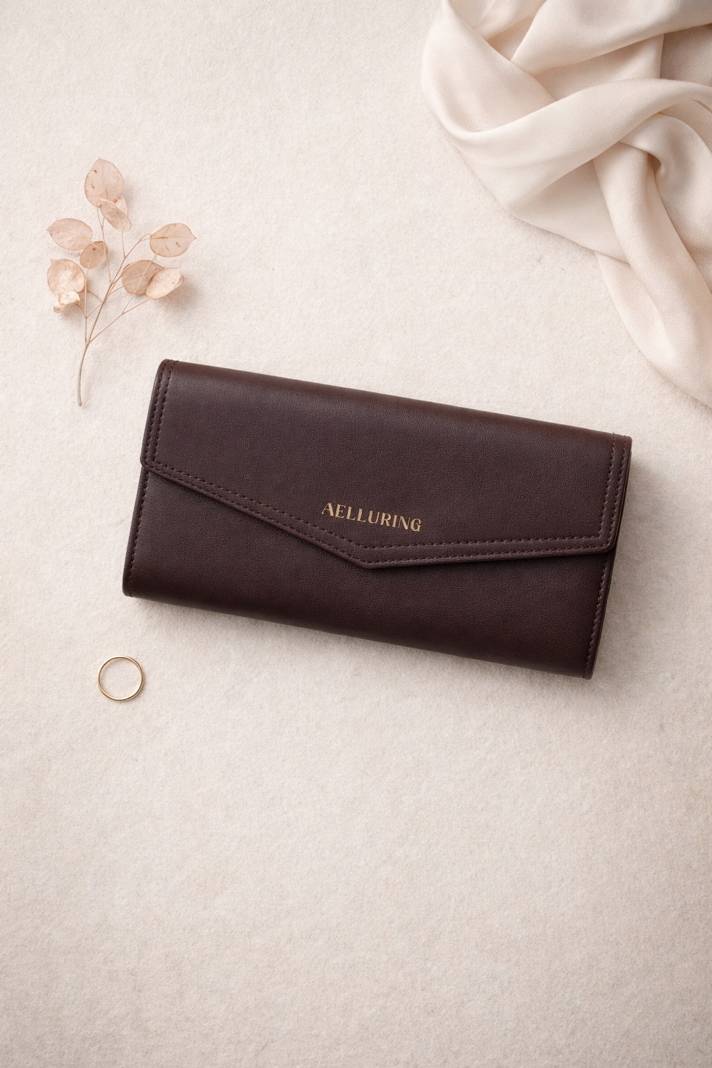 Semi Veg Miled French Beige Women's Leather Wallet