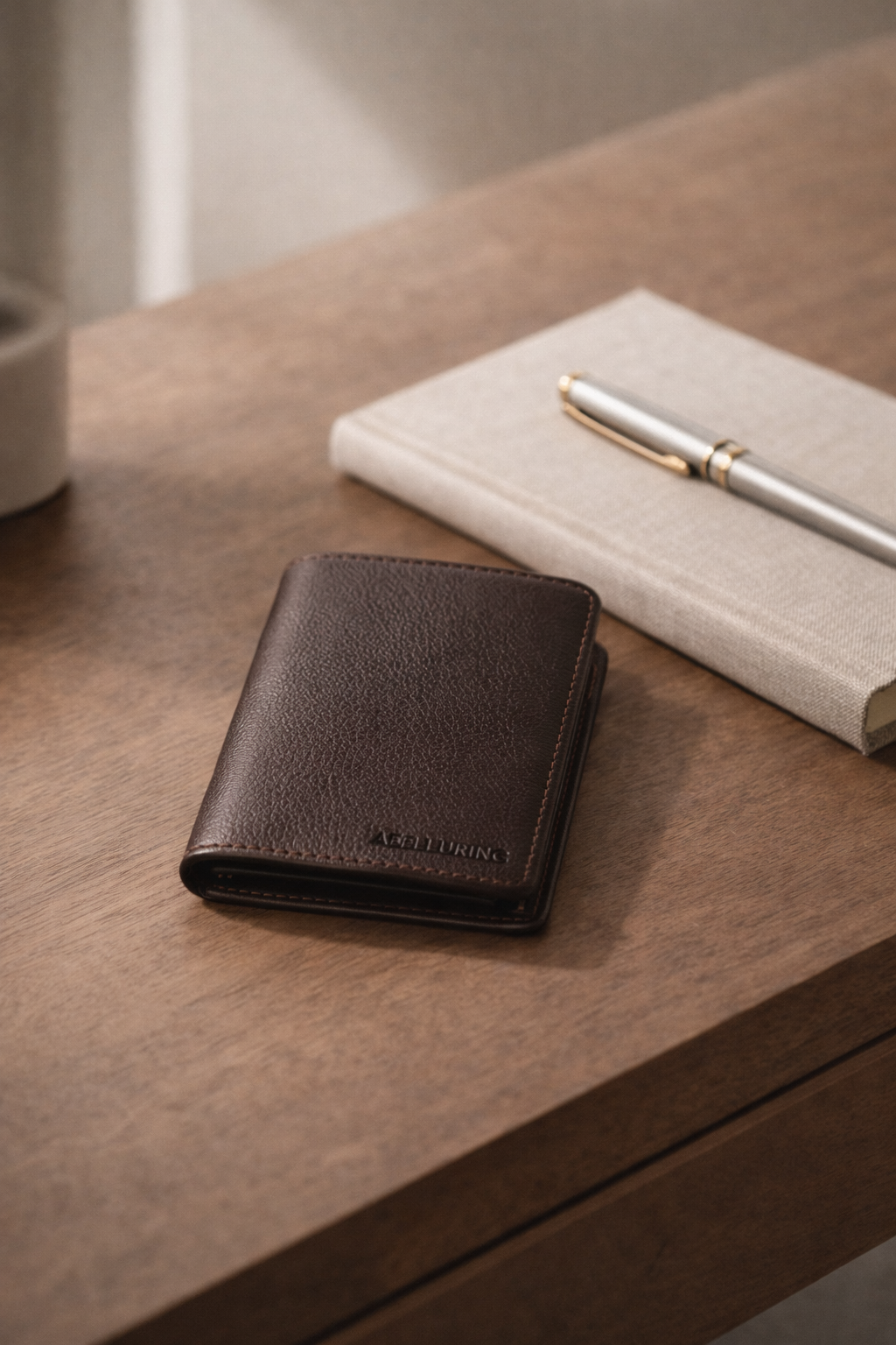 Polaris Milano Brown Men's Vertical Leather Wallet