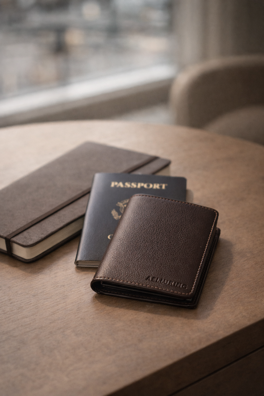 Polaris Milano Brown Men's Vertical Leather Wallet