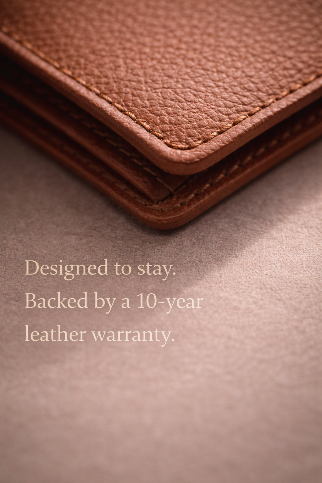 Suprema Tan Men's Vertical Leather Wallet