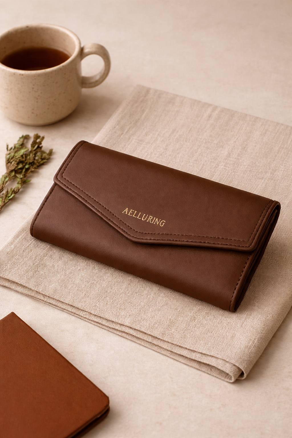 Semi Veg Miled French Beige Women's Leather Wallet