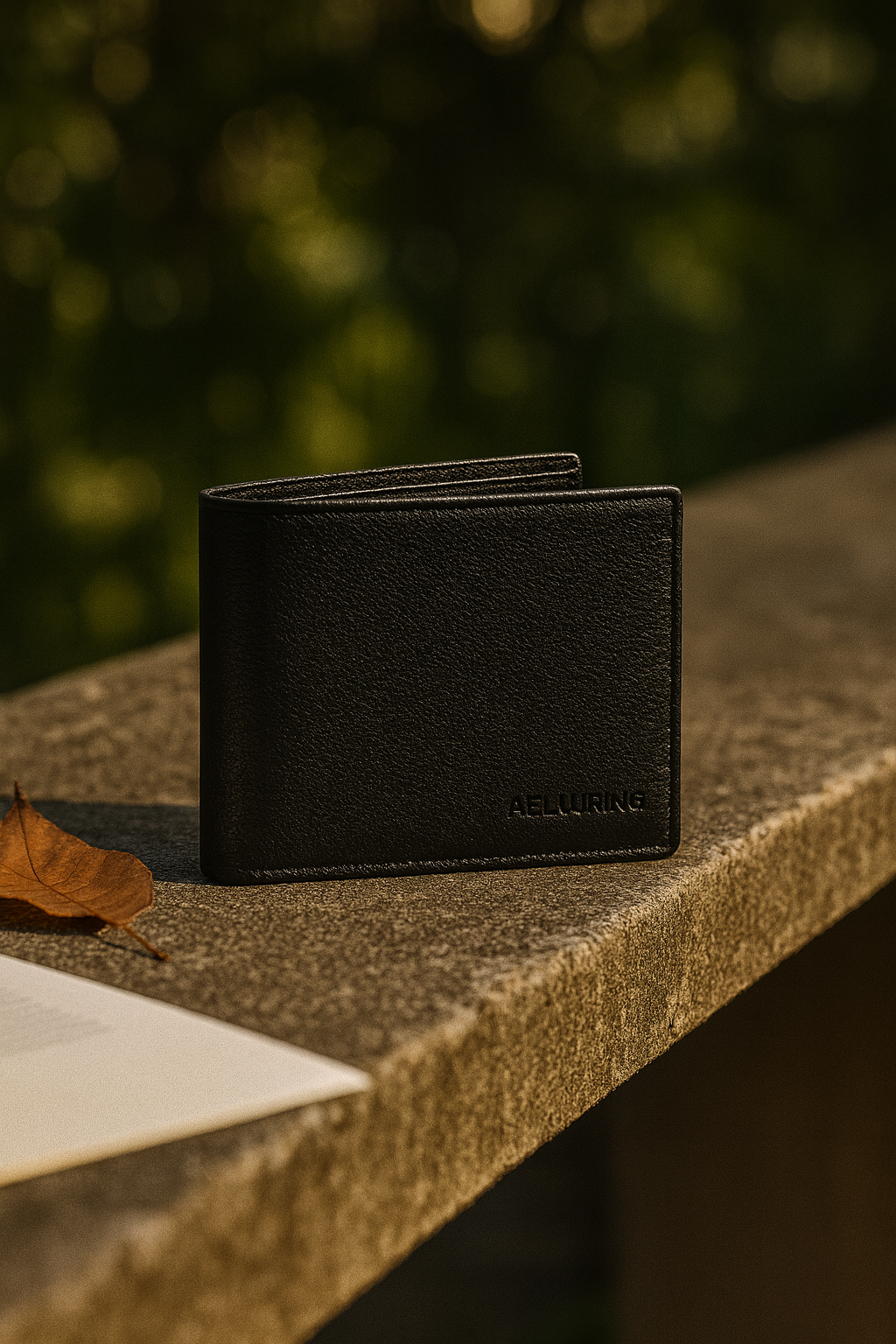Aelluring Beluga Black Italian Leather Wallet For Men