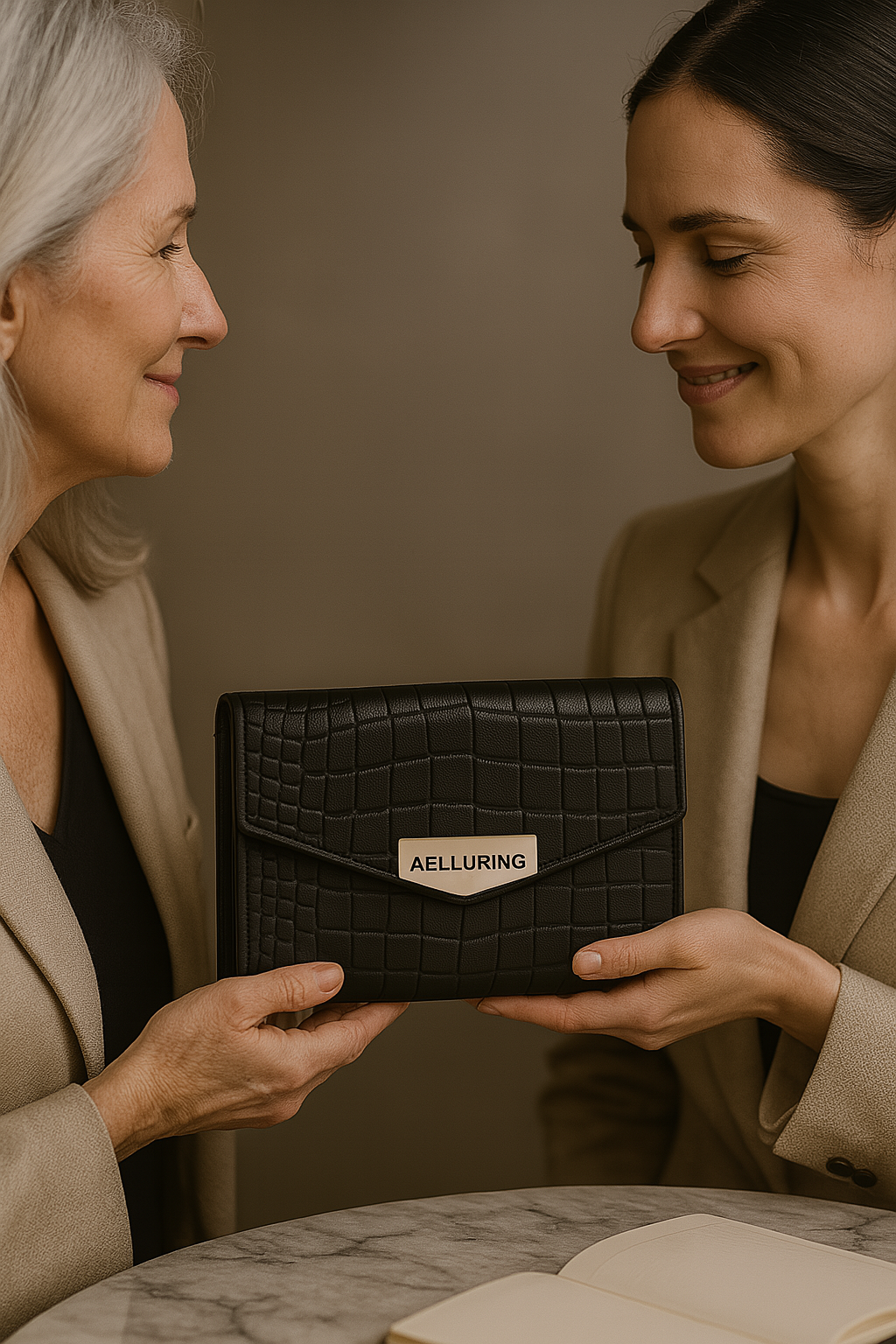 Aelluring Croco Black Women's Leather Wallet 07