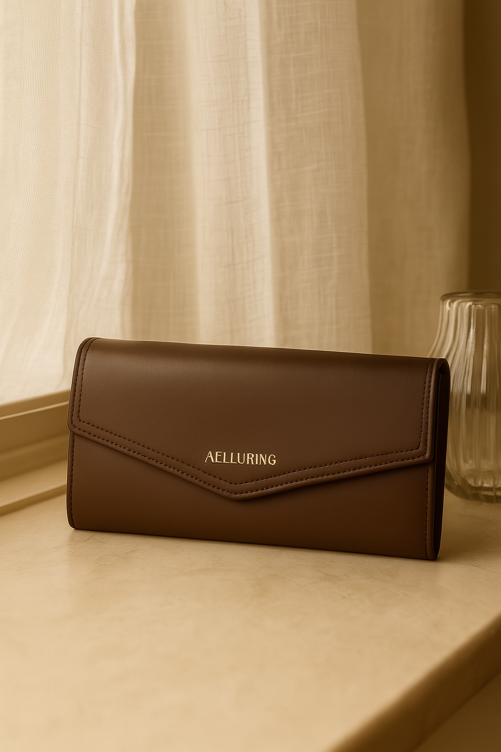 Aelluring Miled Veg Beige Women's Italian Leather Wallet 06