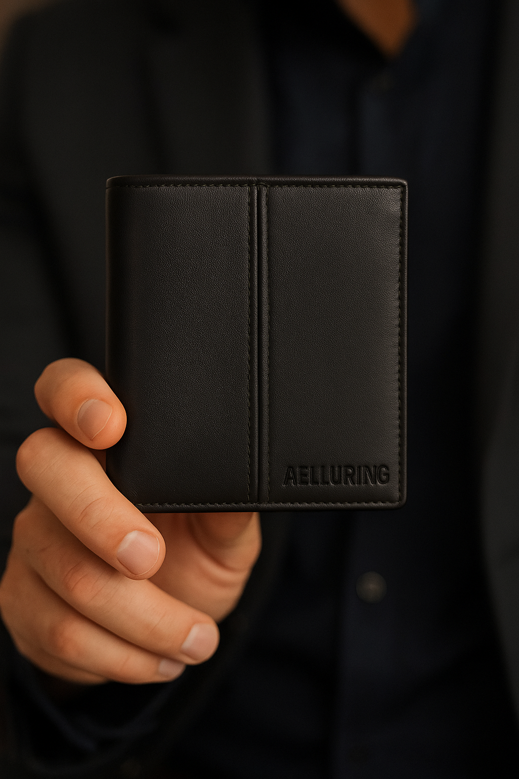 Aelluring Modena Black Men's Italian Leather Wallet 01