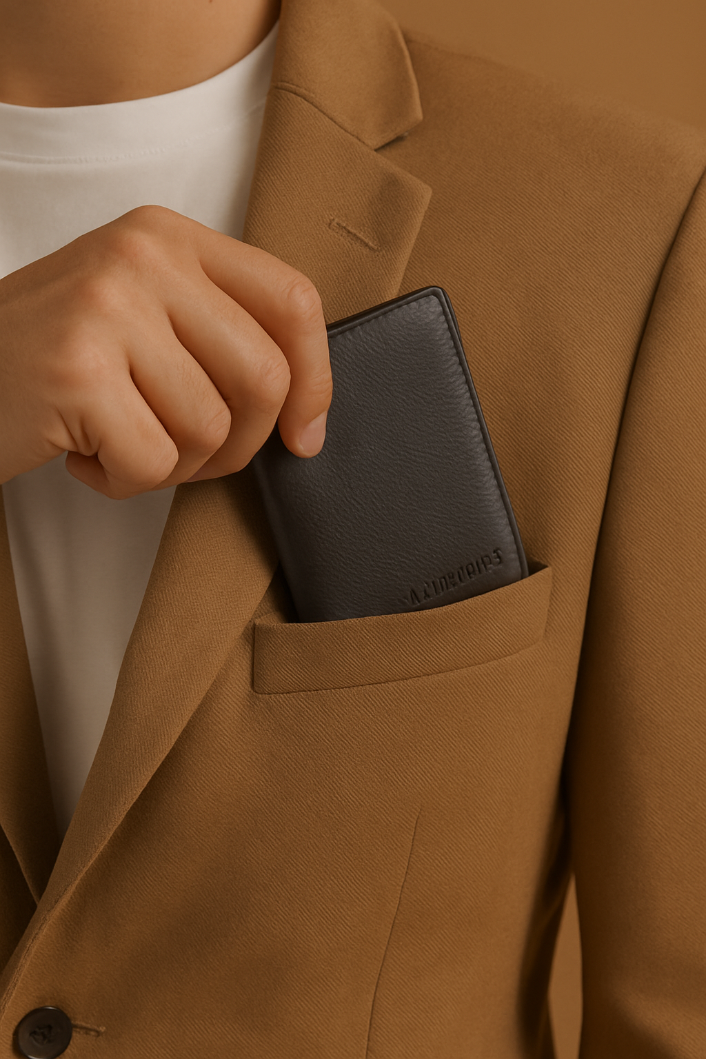 Aelluring Polaris Brown Men's Vertical Leather Wallet 08