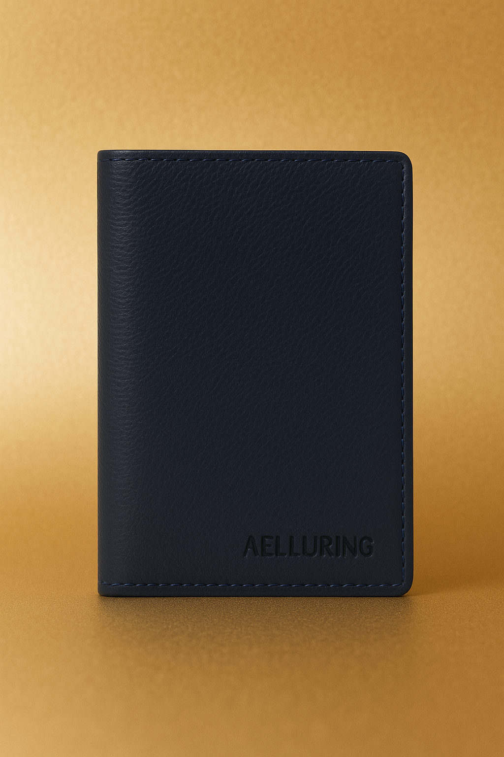 Aelluring Suprema Men's Italian Leather Blue Vertical Wallet 01