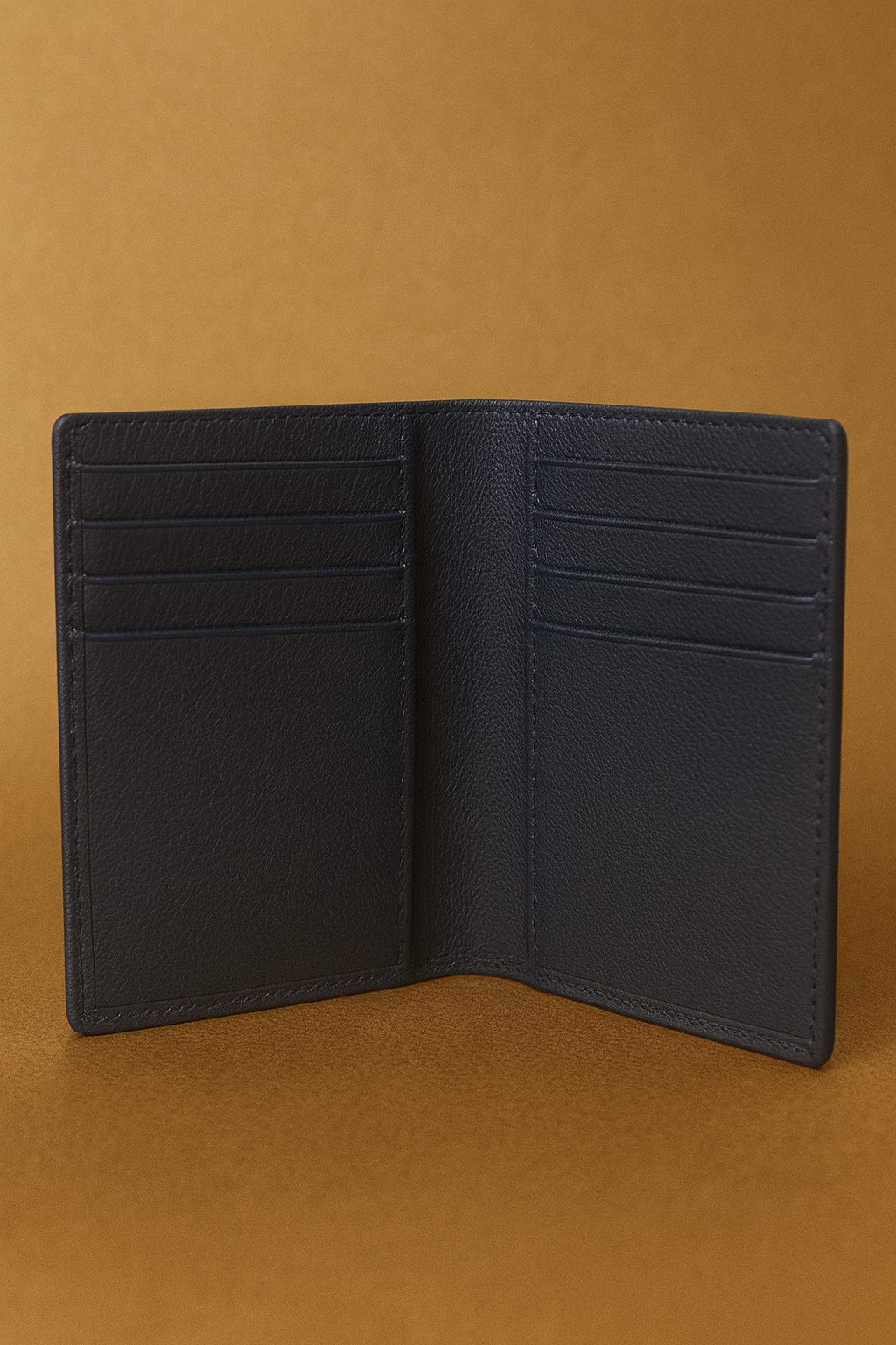 Aelluring Suprema Men's Italian Leather Blue Vertical Wallet 05