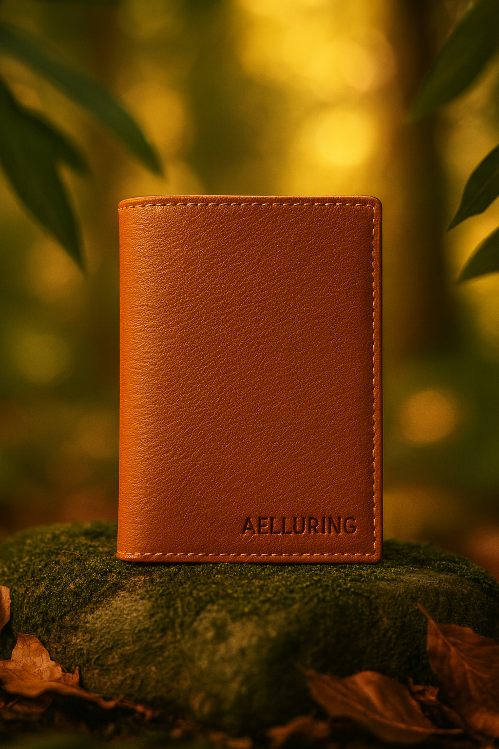 Aelluring Suprema Tan Men's Vertical Italian Leather Wallet 02