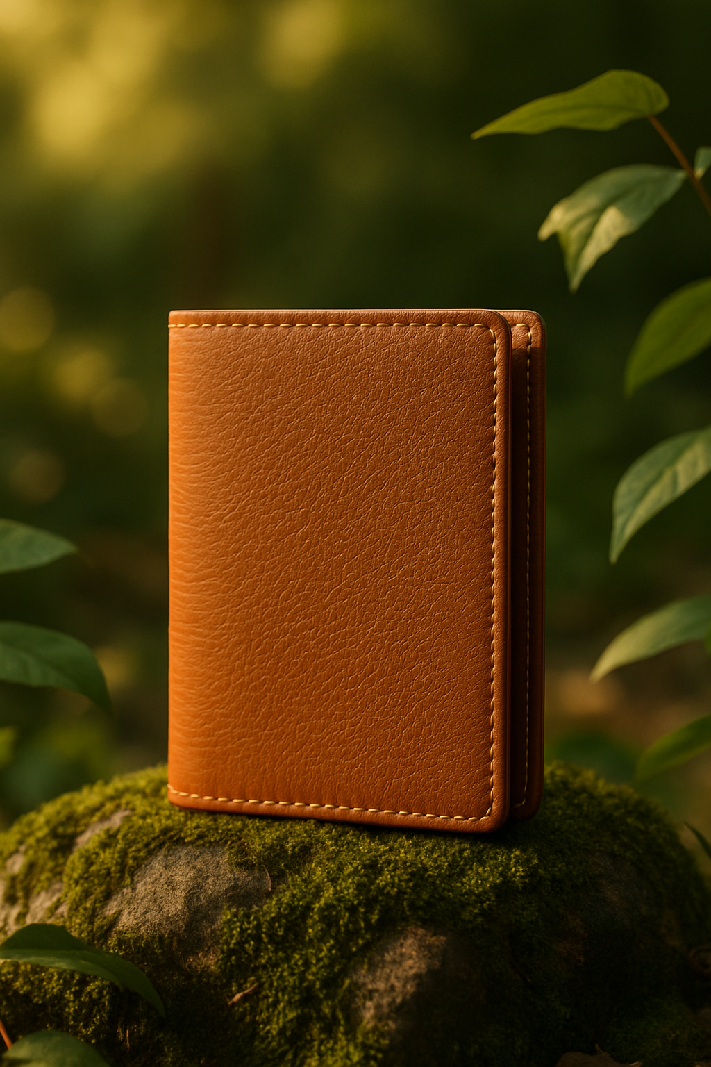Aelluring Suprema Tan Men's Vertical Italian Leather Wallet 02