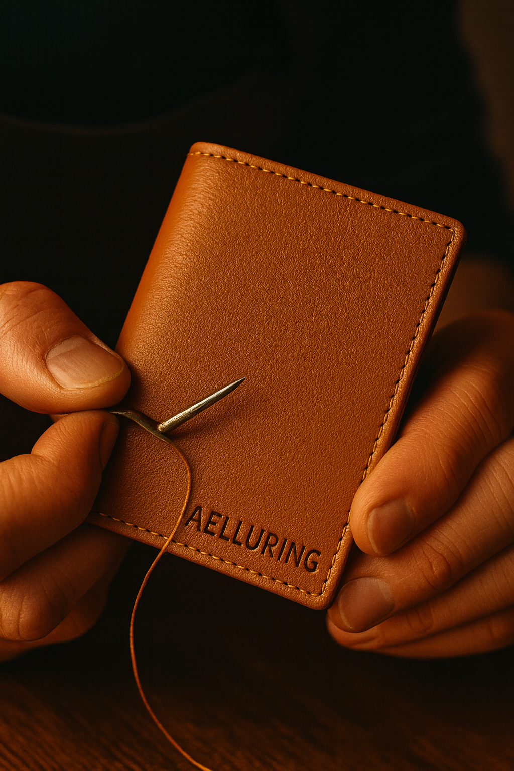 Aelluring Suprema Tan Men's Vertical Italian Leather Wallet 06