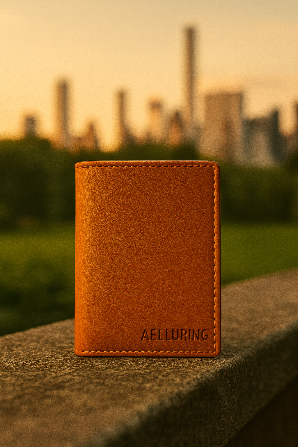 Aelluring Suprema Tan Men's Vertical Italian Leather Wallet 07