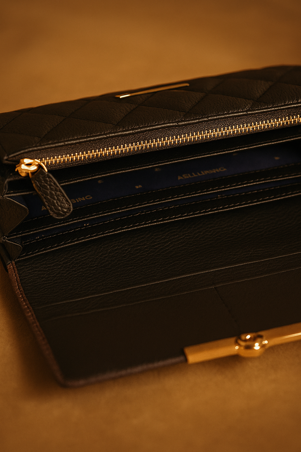 Aelluring Polaris Brown & Black Quilted Women's Leather Wallet 07